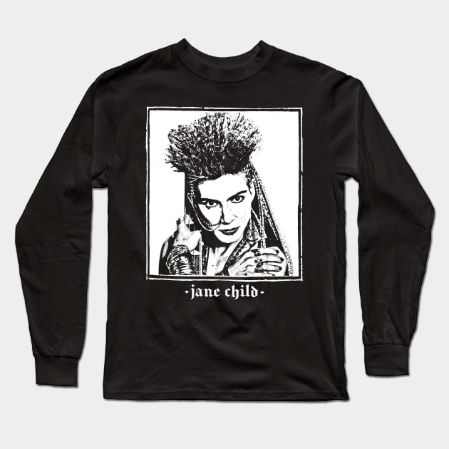 Jane Child /// Vintage Style Fan Design Long Sleeve T-Shirt by DankFutura